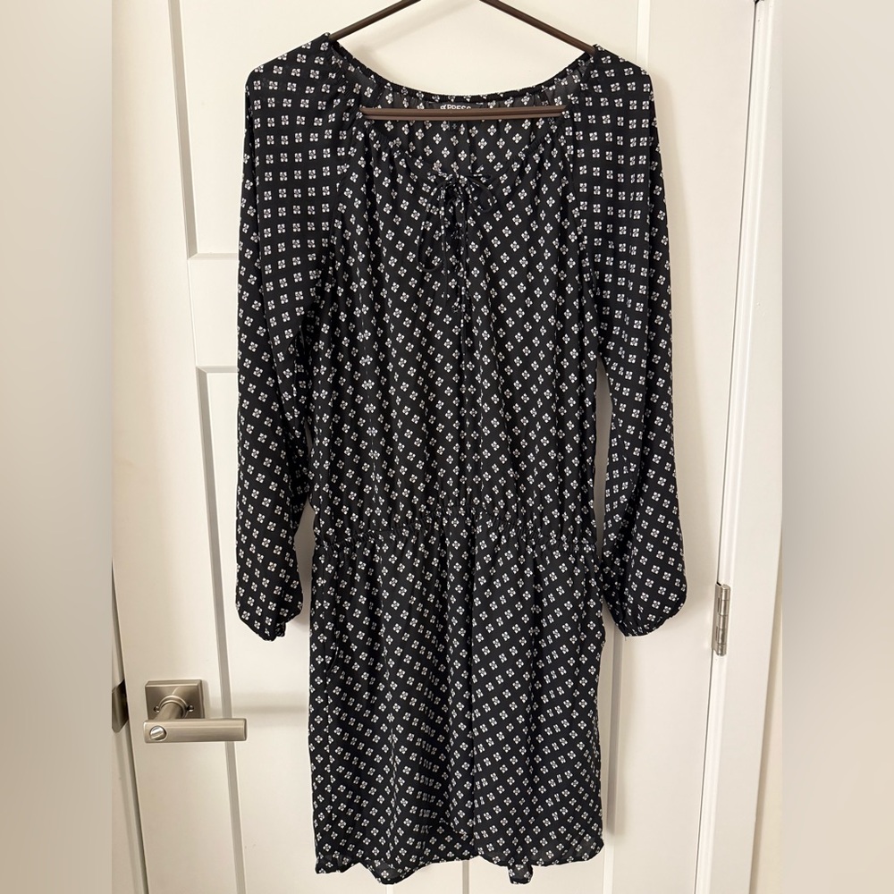 Express Black and White Mini Dress